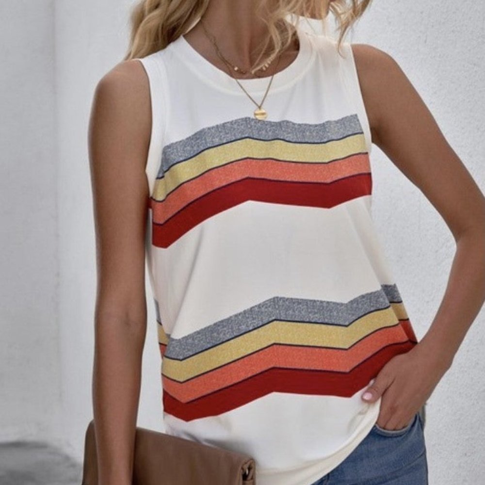 Cute Chevron Striped Top